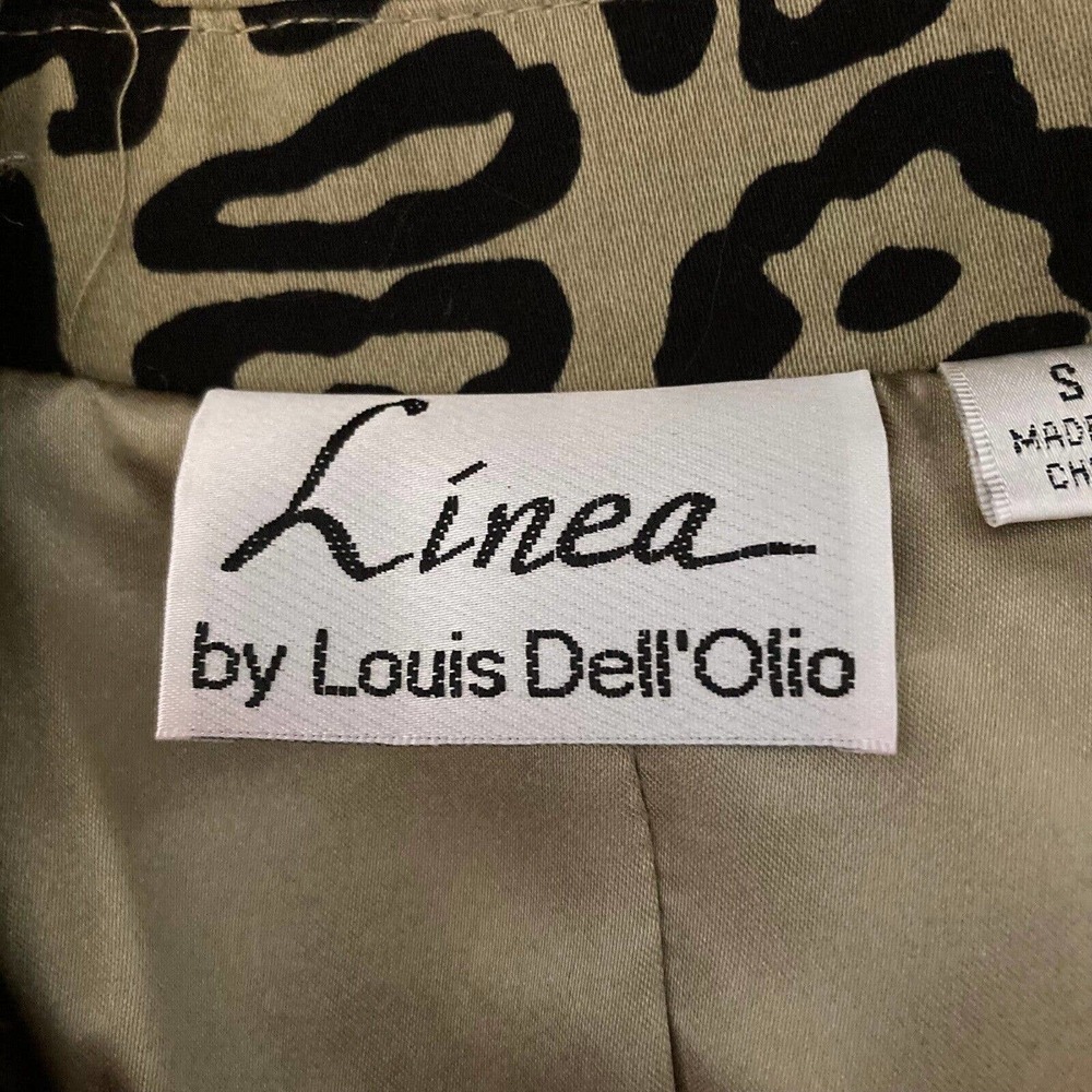 Linea By Louis Dell'Olio Blazer‎ Womens Green Leopard Cotton Stretch Jacket NWOT - Picture 6 of 11